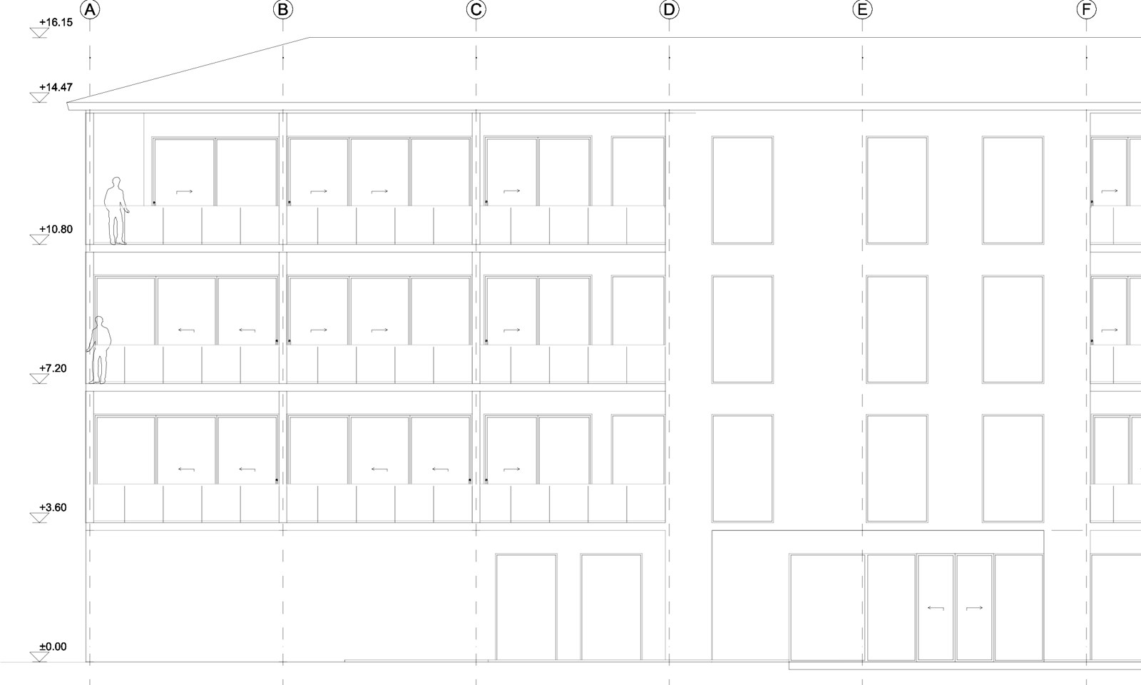Elevation drawing from the architects